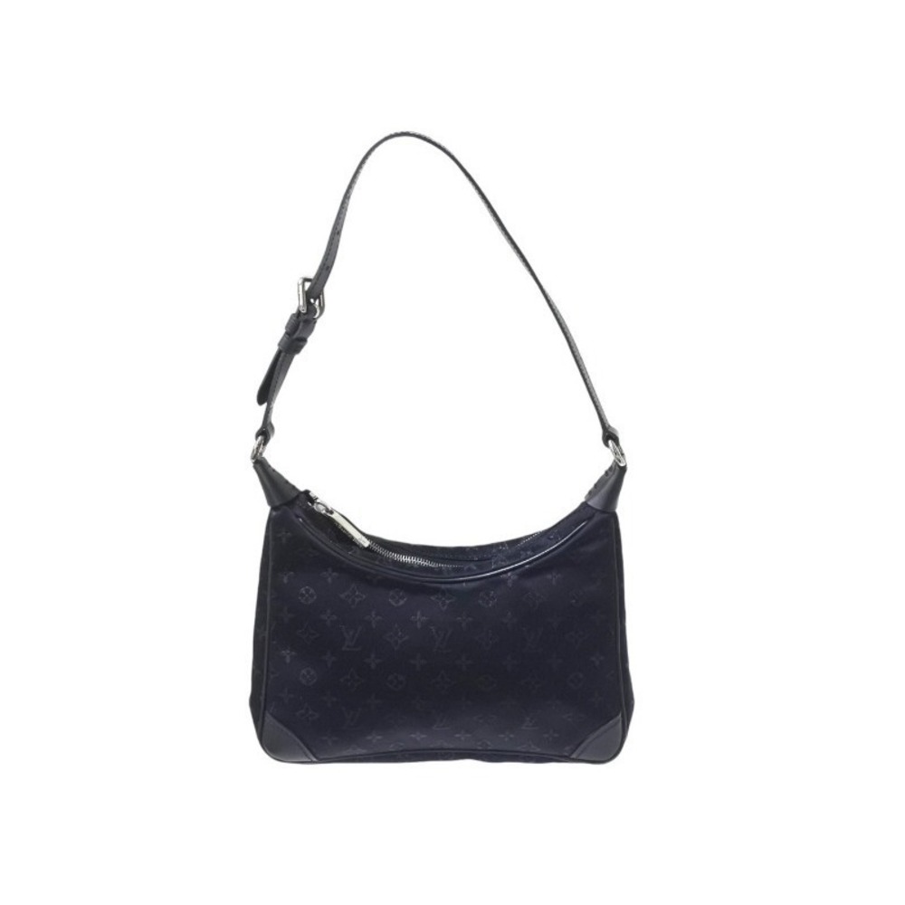 LOUIS VUITTON Boulogne handbag Monogram satin black
